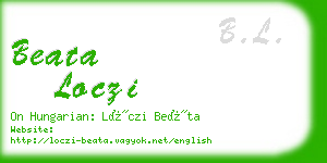 beata loczi business card